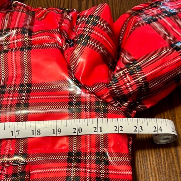 ⚡️SALE⚡️Juicy Couture Black Label Plaid Tartan Patent Puffer Jacket NWOT - Picture 11 of 17